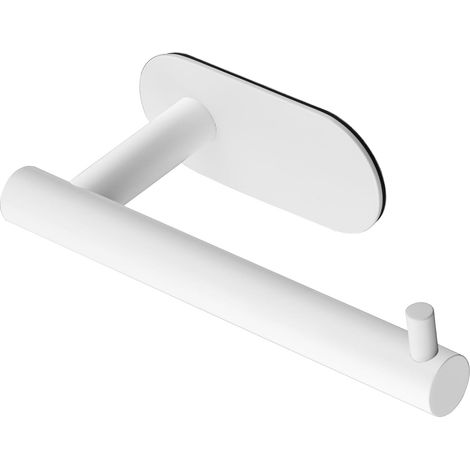 Dérouleur Porte Papier Toilette Mural sans Percage, Blanc (1/5)