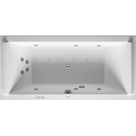Baignoire Bain à remous rectangulaire STARCK 241 l 190x90 blanc, 2 dossiers Combi-Syst P