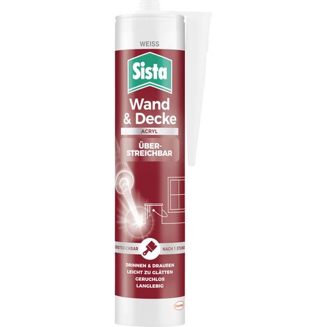 Sista Wand & Decke Acryl Herstellerfarbe Weiß SHPWH 280 ml (1/4)