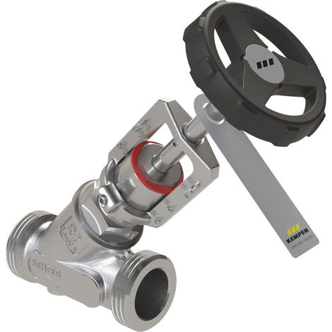 Kemper NIRO Drosselventil, ohne Entleerung, AG, Figur 078 0G, DN 20, 0780G02000
