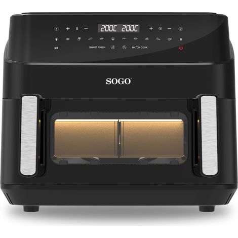 FREIDORA SIN ACEITE SOGO FRE-SS-10895 10,5L DIGITAL C/DIVISOR C/PINZAS