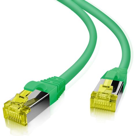 Helos Patchkabel S/FTP (PIMF) CAT 6a, Cable de conexión, 6 m, Negro