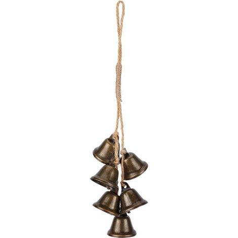 Clochettes de sorcière pour poignée de porte, 6 clochettes, Bronze, 29cm, Protection & Déco