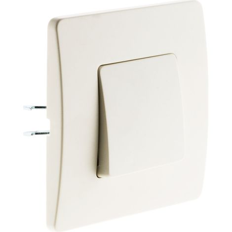 Zenitech – Bouton poussoir à bornes automatiques blanc – Puissance 2300W sous 230V – Intensité 10A – Installation rapide avec vis et griffes (1/5)