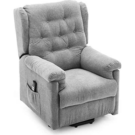 BARNSLEY DUAL RISE FABRIC RECLINER GREY