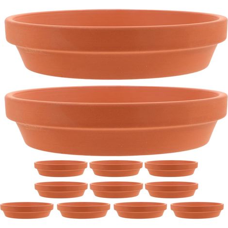 12er Set Untersetzer für Blumentöpfe Kleiner Terrakotta