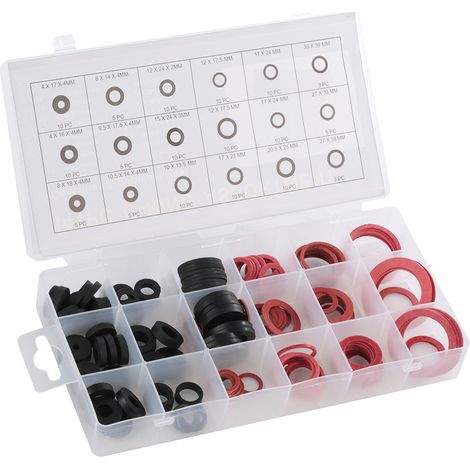 Assortiment de 141 joints toriques en caoutchouc NBR pour robinetterie et plomberie (1/5)