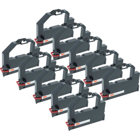 vhbw 10x Ribbon Cartridge Replacement for 50023284 for Dot Matrix, Receipt Printer - Black Ink Ribbon (1/4)