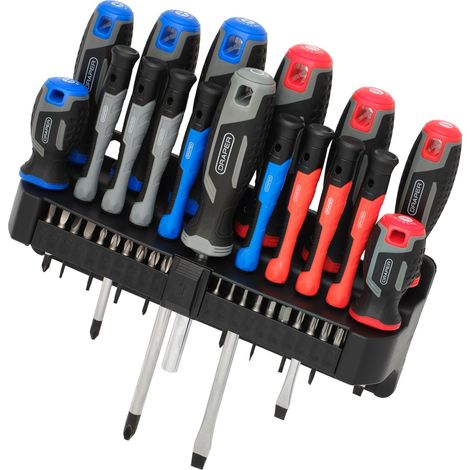 Draper 31672 Screwdriver Set with Wall Mountable Rack (37 Piece) (1/4)