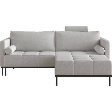 Selsey Skilia - Canapé - 224 cm - Chenille Gris clair (1/5)