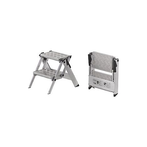 Escalera plegable de aluminio  peldaños de aluminio acanalado 