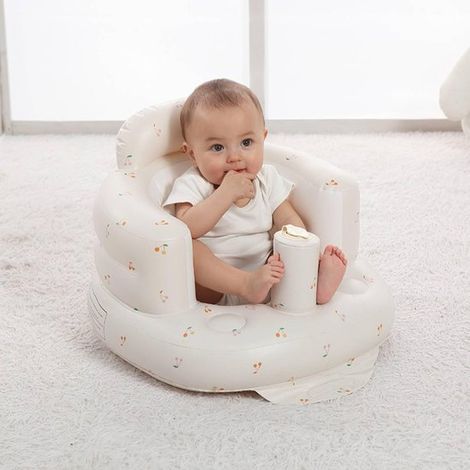 Bank für Babys und Kleinkinder Aufblasbarer Bodensitz, Badezimmerstuhl und faltbarer Kleinkindersitz, Kindersitz, ab 3 Monaten