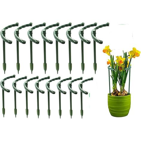 Lot de 16 Piquets de Support pour Plantes,Plastique pour Cage ,Support de Fleurs de Jardin pour Petites Plantes,Légumes (15 x 25 cm + 15 x 15 cm) (1/5)