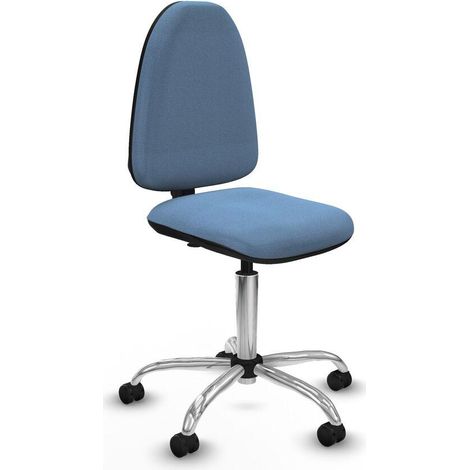 Piqueras y Crespo Aýna chaise bureau velours bleu ciel (1/3)
