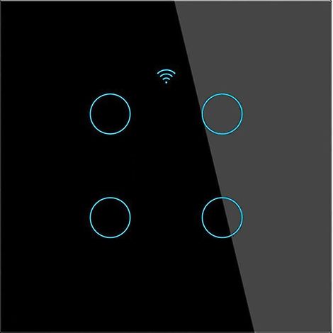Interrupteur intelligent Tuya Wi-Fi tactile sans fil neutre 1234 bits (1/5)