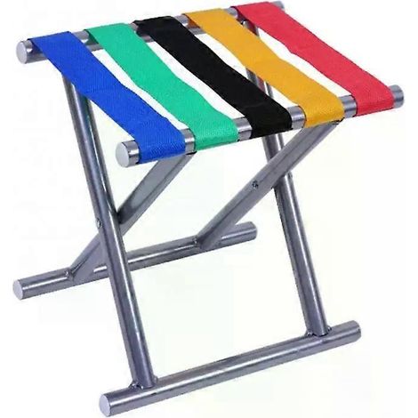 Chaise de camping portable et pliable, ultra-légère et légère, idéale pour le camping, la plage et la pêche. Parfaite pour le camping et la pêche. (1/4)