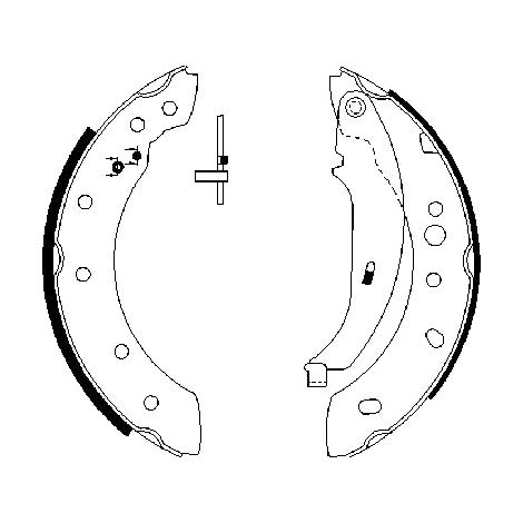 Jeu de mâchoires de frein Bosch 0 986 487 672 PEUGEOT 4241 L5 (1/3)