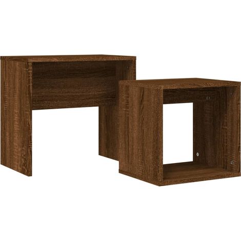 Maison Exclusive - Mesas de centro apilables 2 pzas madera ingeni