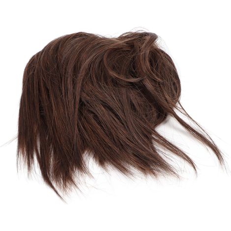 Chignon volumineux en fibres thermorésistantes, style bohème et naturel (1/5)
