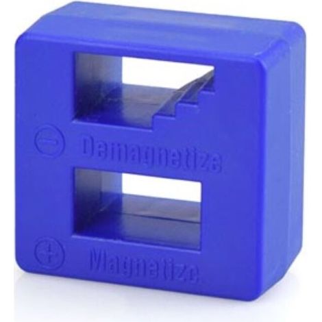 Outil magnétiseur/démagnétiseur pour tournevis et autres outils, bleu (1/3)