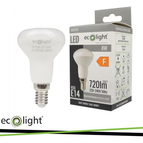 LAMPADINA R50 E14 8W 4000K 720LM - Luce NATURALE