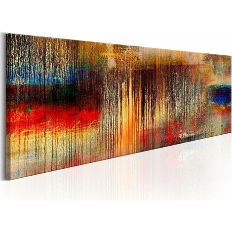 Tableau pluie d'automne - 135 x 45 cm