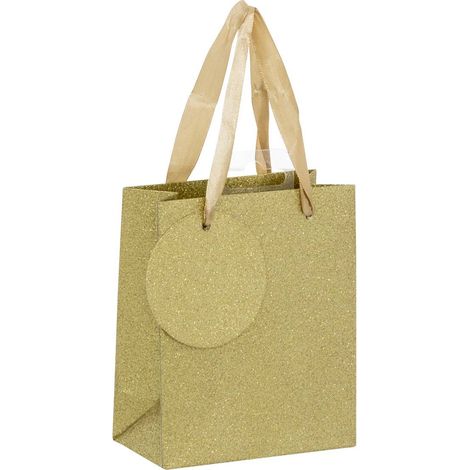 Mini sacchetto regalo oro glitterato - Feeric lights & christmas