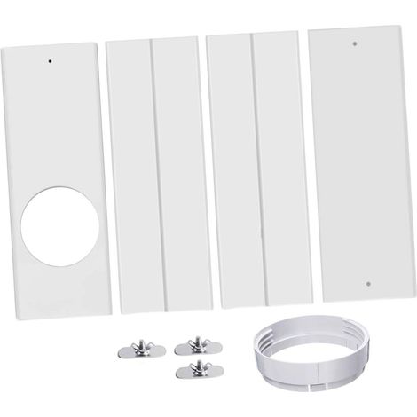 Joint Universel pour Climatiseurs Kit de Climatiseur Portable pour Fenêtre avec Panneaux D'étanchéité Télescopiques Réglables, Kit de Ventilation Télescopique PVC Segmenté Robuste et Léger