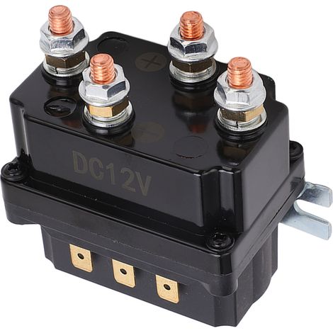 Relais de treuil 250 A étanche intégré en laiton ABS pour treuil électrique de véhicule tout-terrain 12 V (1/5)