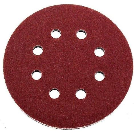 Disques abrasifs professionnels - - 100 pièces - 8 trous - Ø 125 mm - Grain 120 - Pour ponceuses orbitales (1/4)