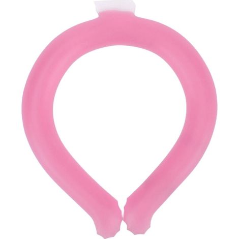 Anneau Rafraîchissant pour le Cou Réutilisable et Léger - Collier de Refroidissement Portable pour Chaleurs Estivales Rose