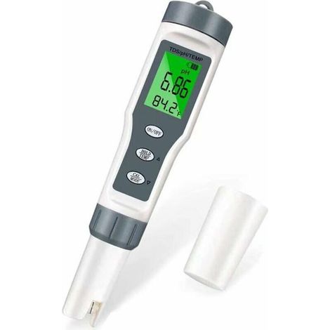 pH-Meter-Tester, elektronischer 3-in-1-Schwimmbad-pH-Meter, TDS-Meter, Temperaturmesser, Wasserqualitätstester mit LCD-Bildschirm und präzisen Messwerten (1/5)