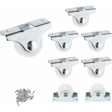 8 Pièces Petite roulettes pour meubles Roulettes directionnelles mini roulettes pour meubles pour Meubles Roulettes Latérales avec Vis (1/5)