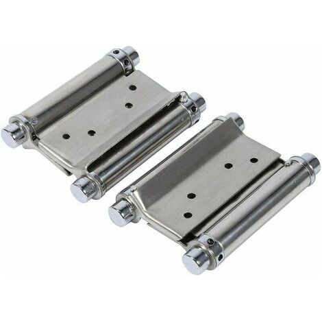 Pcs Charnières de Porte 3ih Charnieres De Double Action Ressort Charnières De Porte en Acier Inoxydable pour Portes d'interieures Bar Cafe (1/5)