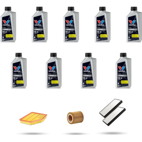 Kit tagliando 3 FILTRI e 9L OLIO compatibile con Bmw serie 5 (E60/E61) 525i 141kw dal 2003 al 2005 (1/5)