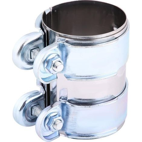 Collier de serrage d'échappement en acier inoxydable pinces de tuyau de silencieux de voiture connecteur de tuyau de silencieux collier de tuyau de chat avec boulons (1/5)
