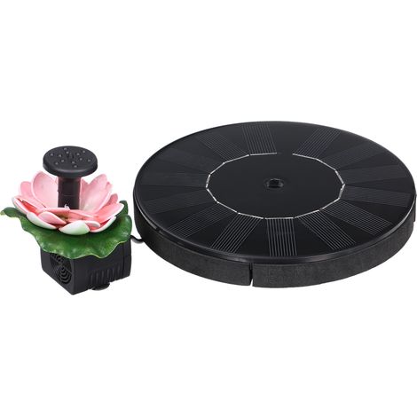 Kit de pompe à eau solaire pour fontaine, avec décoration florale décorative, idéal pour créer soi-même une fontaine extérieure (bain à oiseaux, aquarium, bassin, jardin, terrasse, pelouse) ou un bass (1/3)