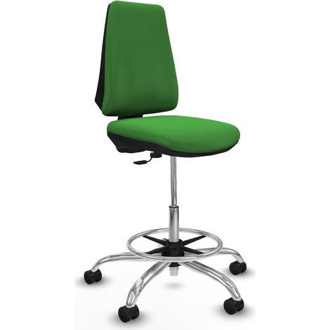 Sgabello piqueras y crespo Elche verde schiuma cromato (1/2)