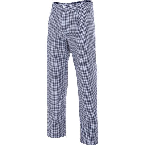 Pantalón De Cocina Cuadros Azul Marino 60