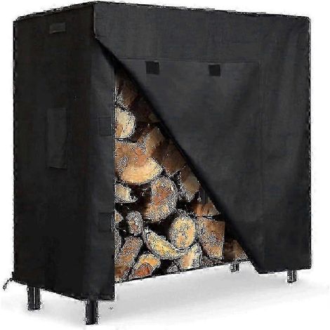 Râtelier à bûches de 120 m avec couvercle support à bûches extérieur robuste en acier pour le rangement sur terrasse (1/5)