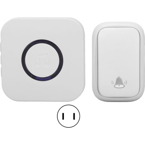 Sonnette sans fil longue distance, autonome, étanche, récepteur avec sonnerie pour maison, 100-240V prise US (1/5)