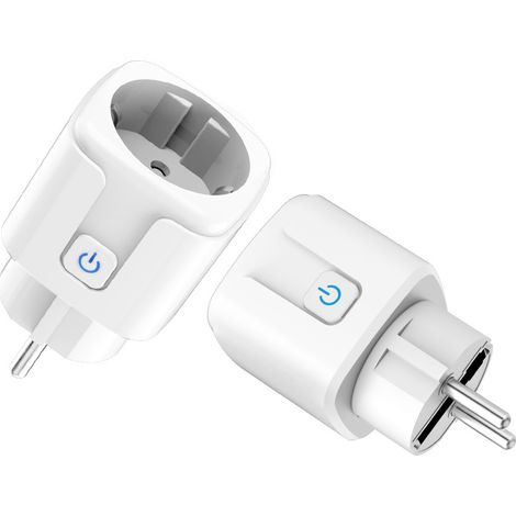 BEBUSINGOTO 2 Pièces Prise Intelligente16A 3680W , Prise avec Mesure de Consommation Électrique, Contrôle à Distance, Commande Vocale (1/5)