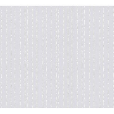 Papier peint intissé moderne blanc Tapisserie structurée à poids en lignes verticales Papier peint 25 x 1,06 m à peindre idéal pour salon (1/4)