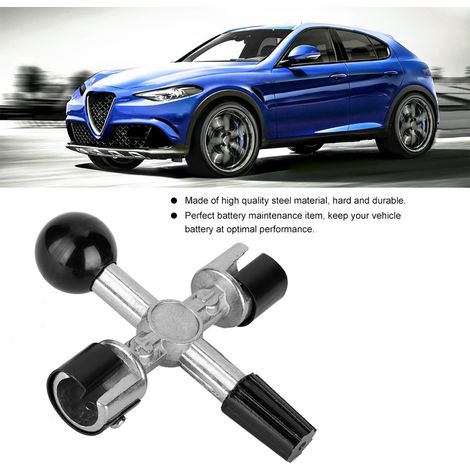 4-in-1 Batterieklemmenreiniger, Schaber und Abisolierwerkzeug für Kfz-Kontakte, Autozubehör (1/5)