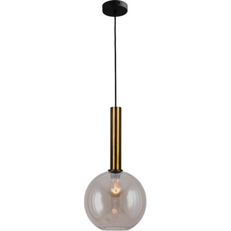 Lampe suspendue Ø 25cm Bella 2 Laiton antique avec verre doré - 2980-10-02-25 (1/3)