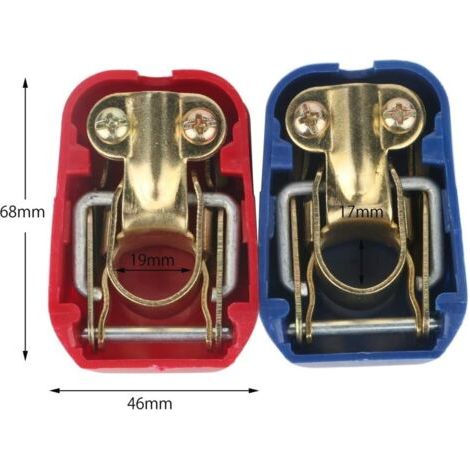 Lot de 2 Cosses Batterie Serrage Rapide, Libération Rapide 12V Bornes de Connecteurs, Coupe Batterie pour Bateau/Camion/Voiture/Van, Rouge et Noir (1/4)