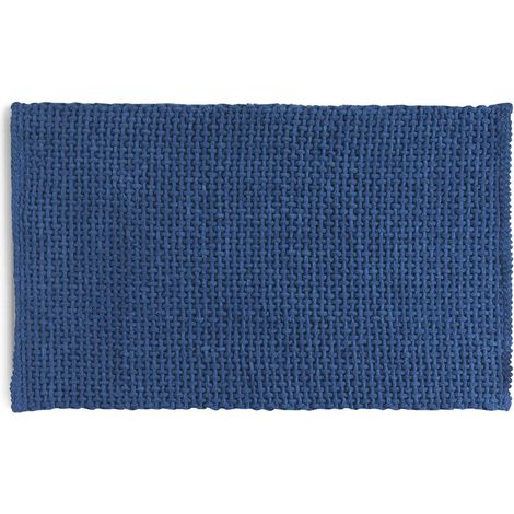 Badezimmerteppich Cm 50X80 Aus Blauer Baumwolle Und Mikrofasern Frangipani