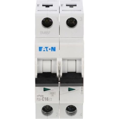 Interruttore automatico 2P C 16A 6kA AC PL6-C16/2 286567