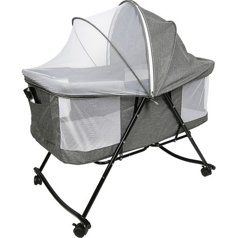 Lettino pieghevole portatile con zanzariera + ruote universali 106 × 92 × 55 cm