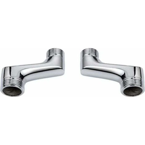 Enowelir Raccord Contre Coudé Douche Bras Pivotant Réglable En Laiton Chromé Réducteur Excentré 1/2 3/4 (1/3)